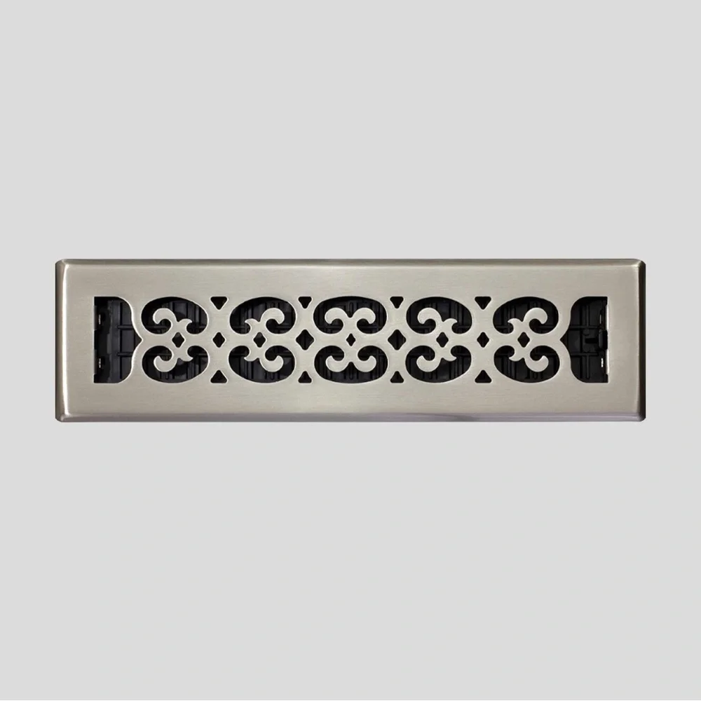 Floor Register Decor Grates SPH212-NKL Brushed Nickel Finish SET of 2 ~ … - Picture 2 of 5